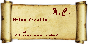 Moise Cicelle névjegykártya